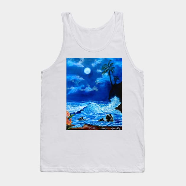 Tropical Moonlight Tank Top by jennyleeandjim